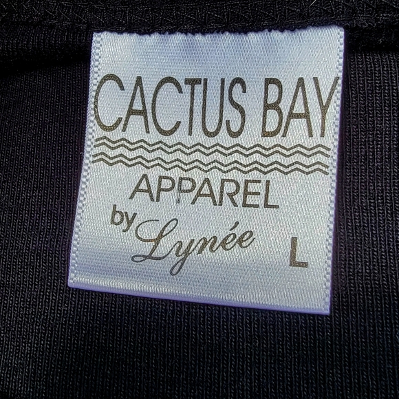 CACTUS BAY ♡ Black w/Silver 'n Gold Embellished Bling "IT'S ALL ABOUT Me" Top L - Picture 8 of 11